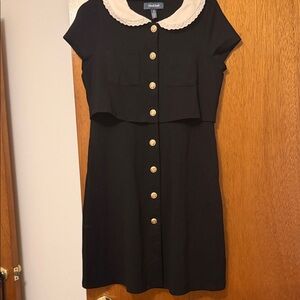 ModCloth black button collared dress